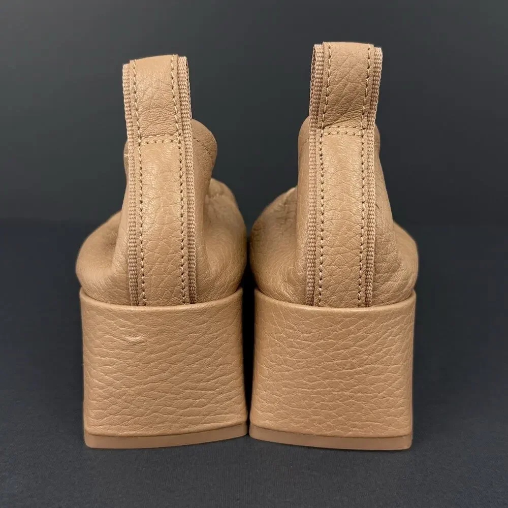 Vionic Ramona Block Heel Pumps Women’s Size 6 Tan Leather Comfort Shoes